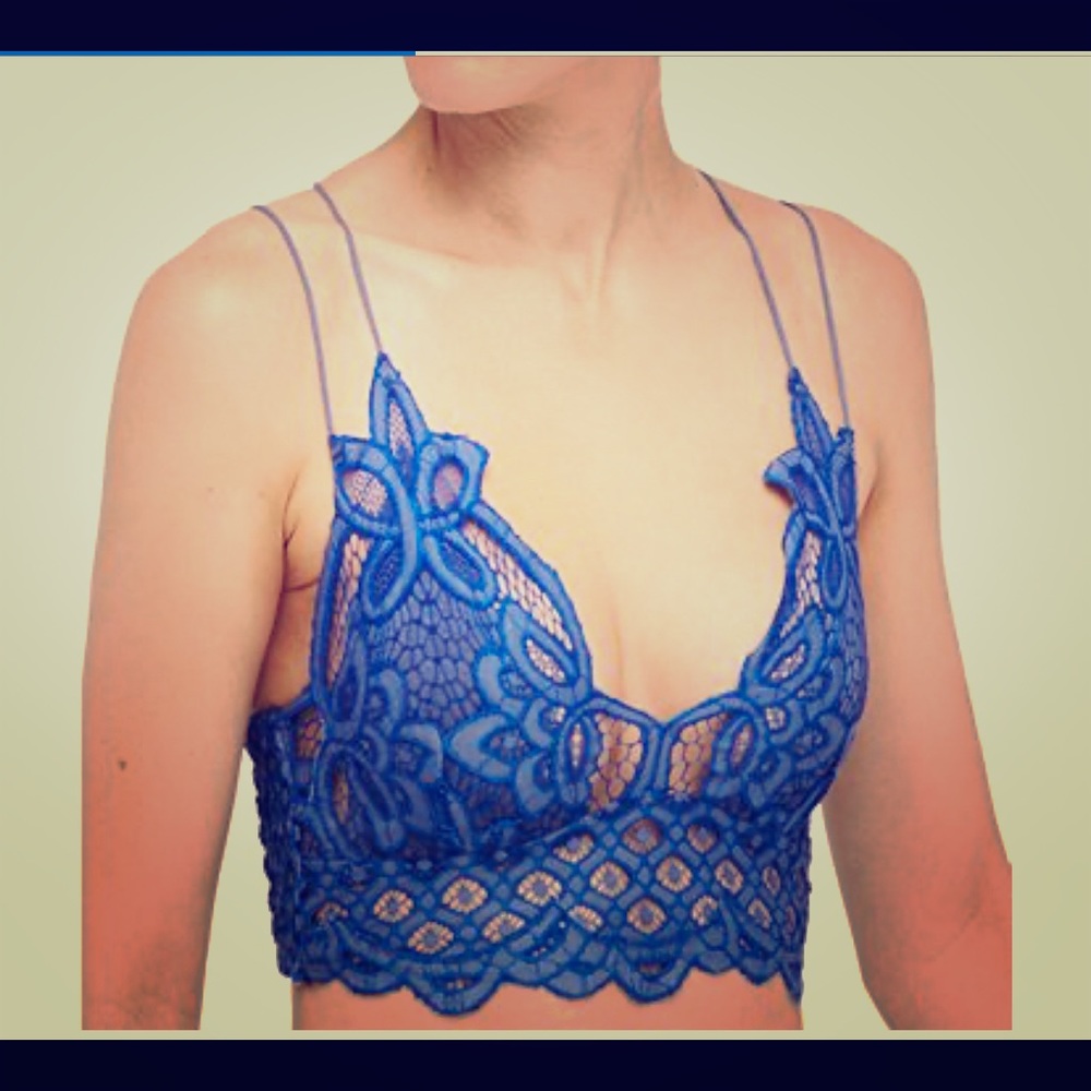 Free People Bralette in royal blue